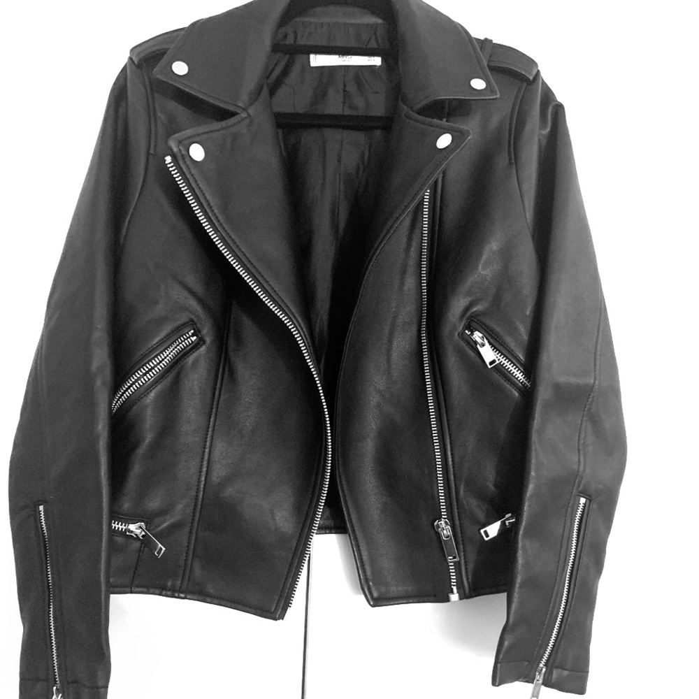 Mango Casual Faux Leather Moto Jacket